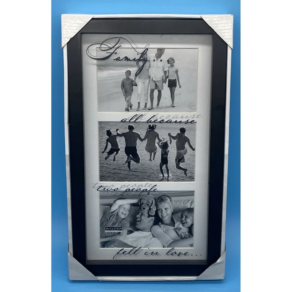 Malden‎ International Designs NEW FRAME , (3) 4x6 Photo Frame Family...